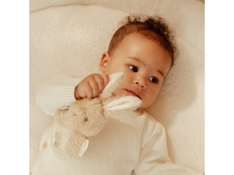 Chrastítko s korálky králíček Newborn Naturals