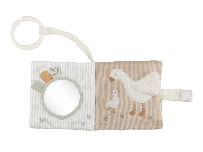 Závěsná textilní knížka s aktivitami Newborn Naturals