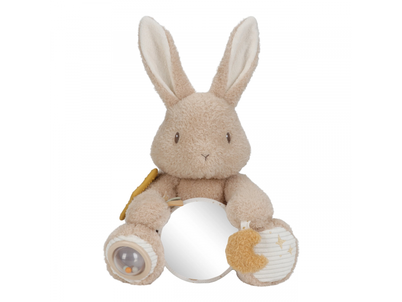 Králíček plyšový s aktivitami Newborn Naturals