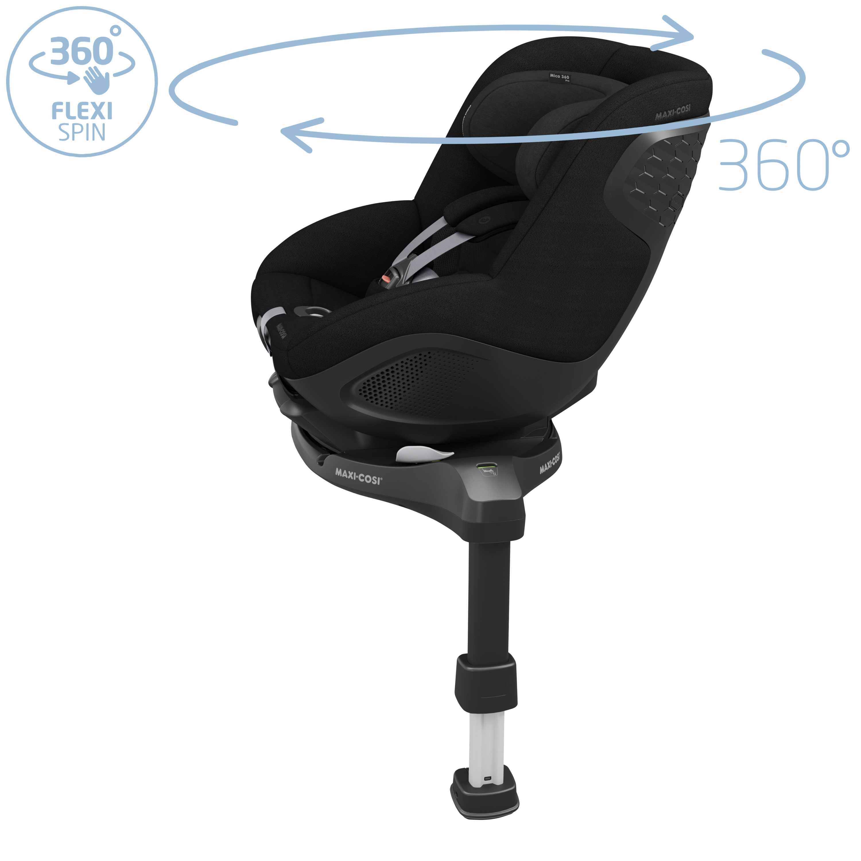 Mica 360 Pro i-Size autosedačka Authentic Black