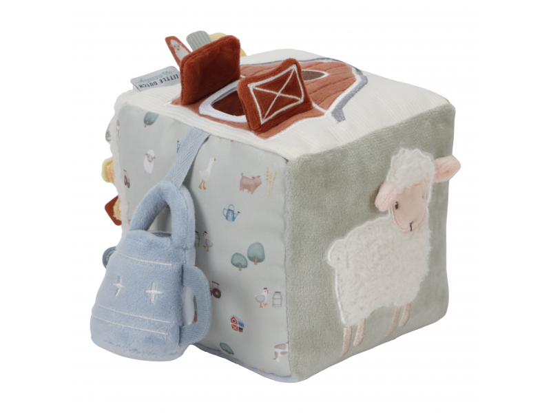 Kostka textilní s aktivitami Farma