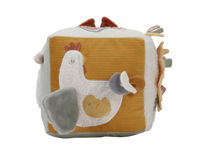 Kostka textilní s aktivitami Farma