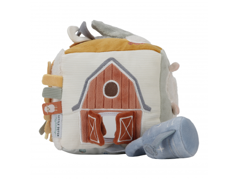 Kostka textilní s aktivitami Farma