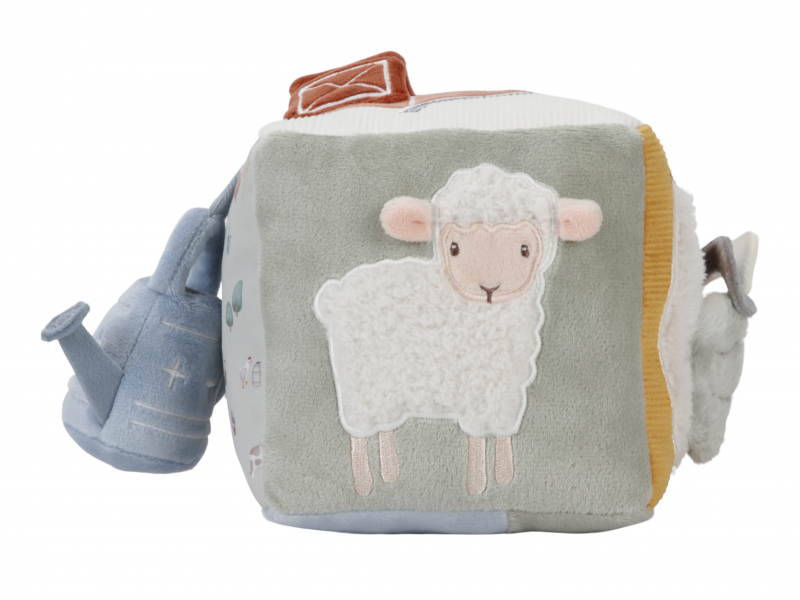 Kostka textilní s aktivitami Farma