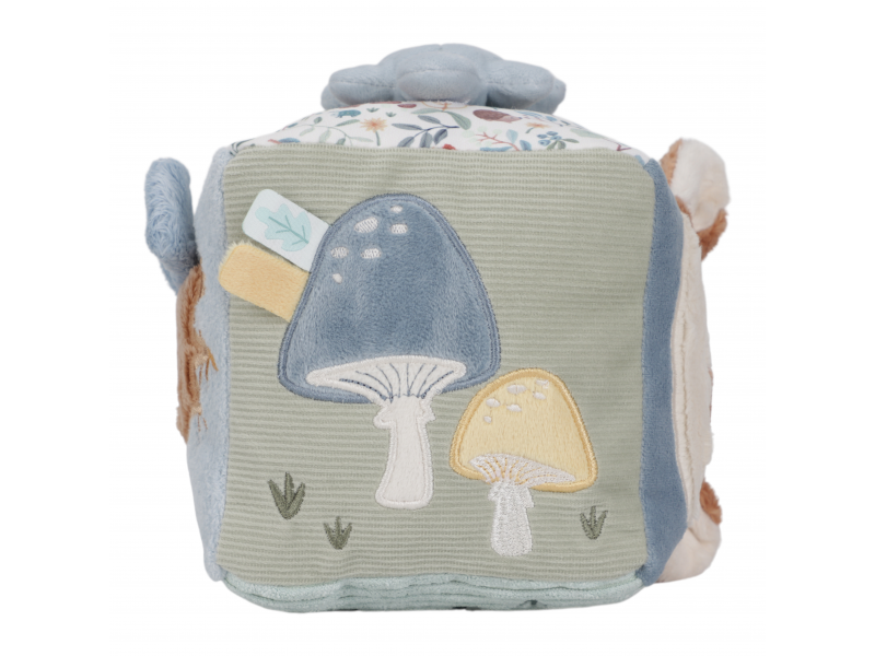 Kostka textilní s aktivitami Forest Friends