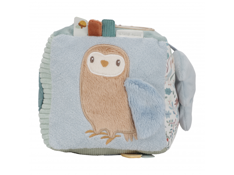 Kostka textilní s aktivitami Forest Friends