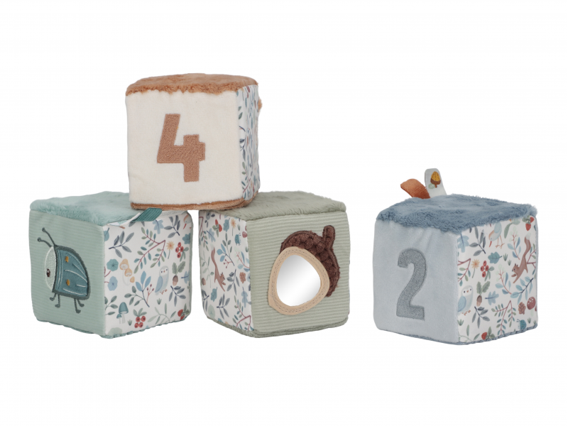 Kostky textilní 4 ks Forest Friends