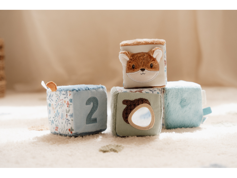 Kostky textilní 4 ks Forest Friends