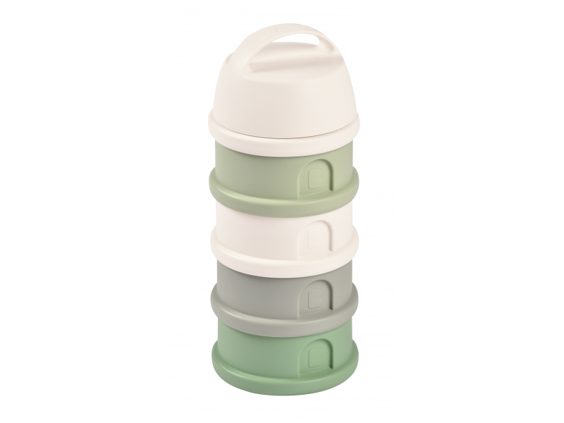 Sada kelímků na sušené mléko / svačinu Cotton White / Sage Green