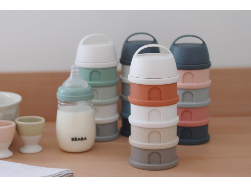 Sada kelímků na sušené mléko / svačinu Cotton White / Terracotta