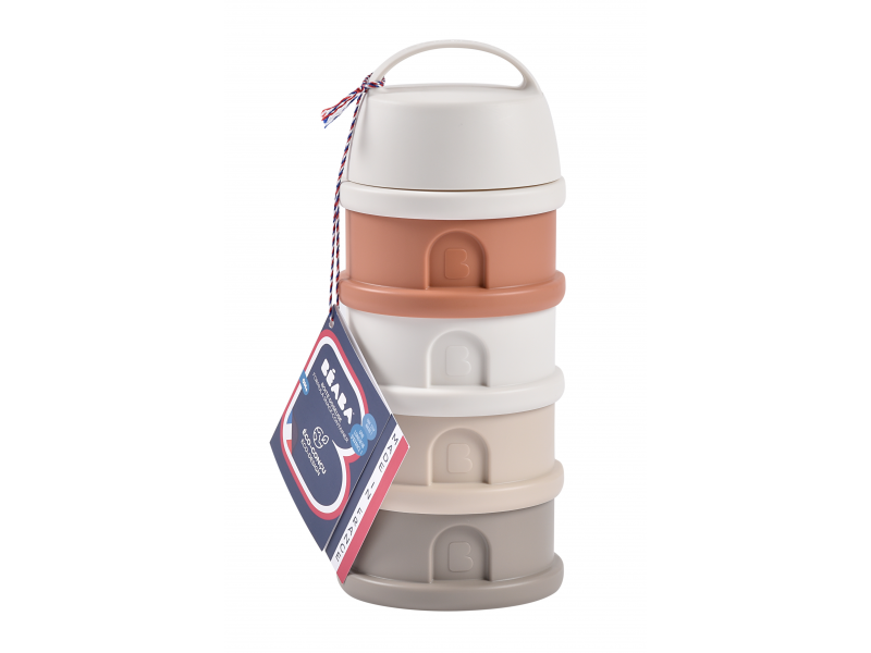 Sada kelímků na sušené mléko / svačinu Cotton White / Terracotta