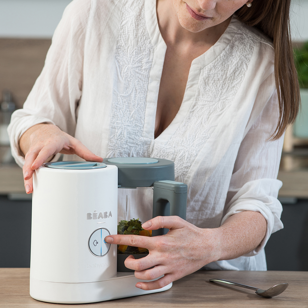 Parní vařič + mixér BABYCOOK Neo Eucalyptus
