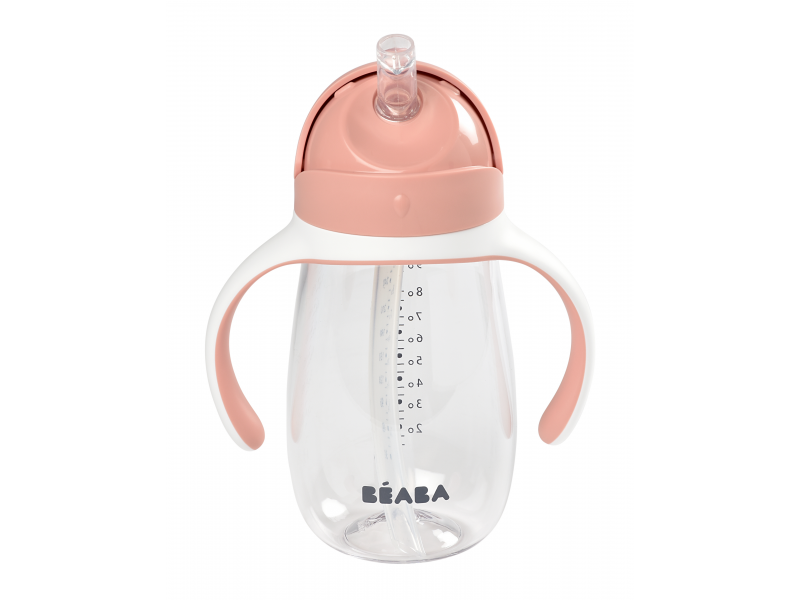 Hrnek s brčkem 300ml Old Pink