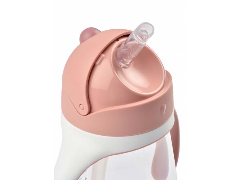 Hrnek s brčkem 300ml Old Pink