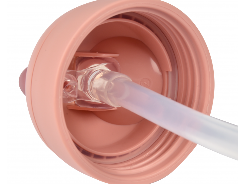 Hrnek s brčkem 300ml Old Pink