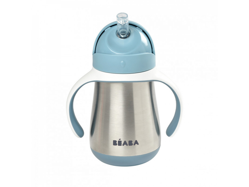 Hrnek termoizolační s brčkem nerez 250ml Blue