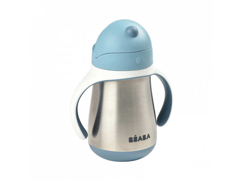 Hrnek termoizolační s brčkem nerez 250ml Blue