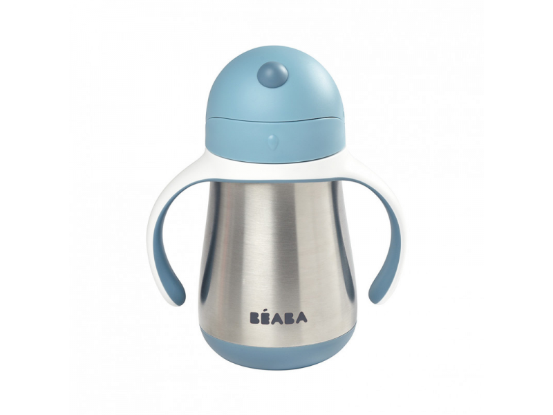 Hrnek termoizolační s brčkem nerez 250ml Blue