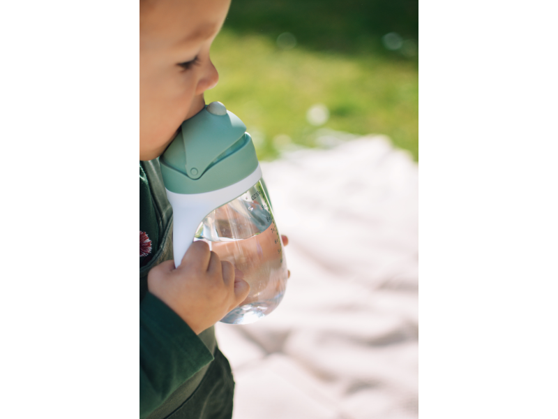 Hrnek s brčkem 300ml Sage Green