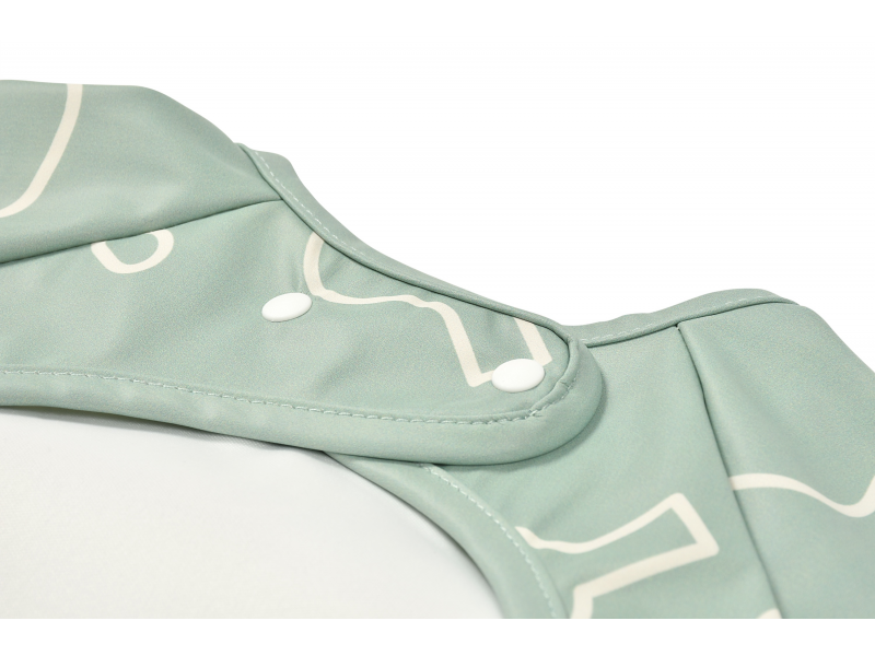 Bryndák 2v1 s odnímatelnými rukávy Sage Green