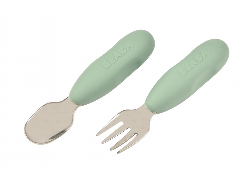 První trénovací příbor 2-dílný Sage Green