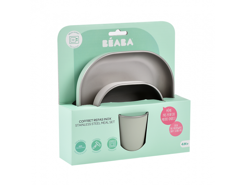 Jídelní sada nerez 3-dílná Sage Green