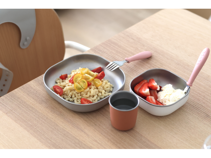 Jídelní sada nerez 3-dílná Terracotta