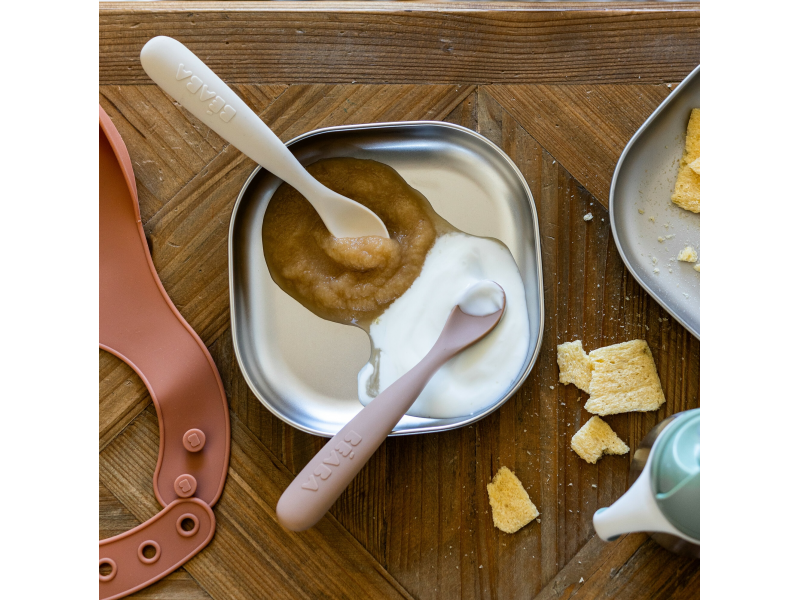 První lžičky silikonové 2 ks s pouzdrem Clay Praline