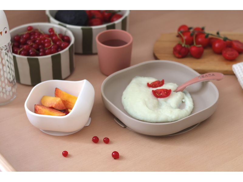 Jídelní sada silikonová 4-dílná Terracotta / Gazelle