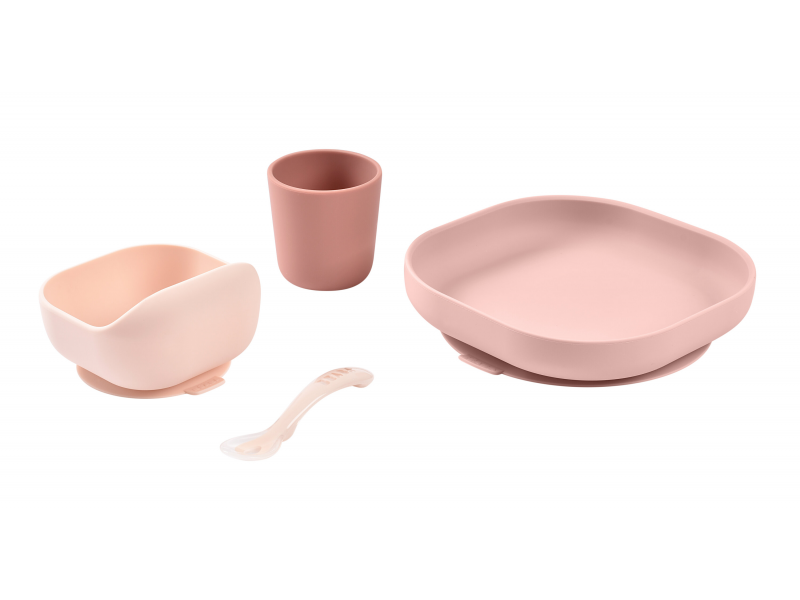 Jídelní sada silikonová 4-dílná Cotton Candy