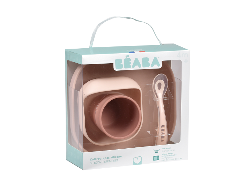 Jídelní sada silikonová 4-dílná Cotton Candy