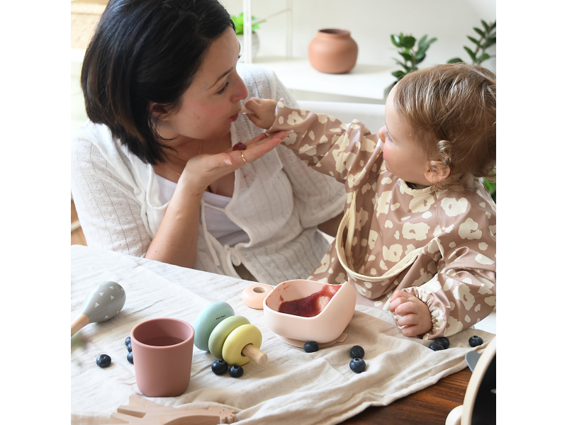 Jídelní sada silikonová 4-dílná Cotton Candy