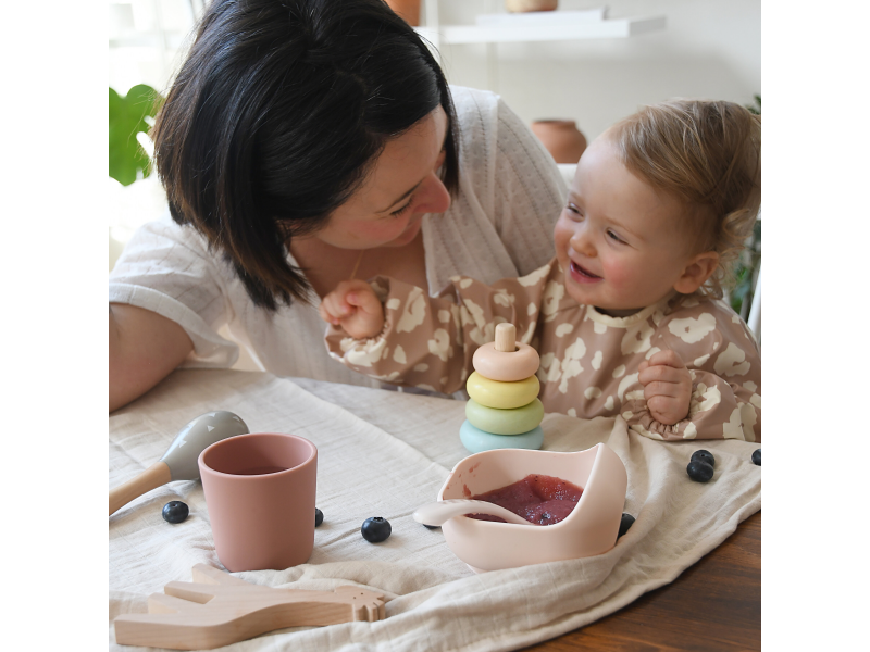 Jídelní sada silikonová 4-dílná Cotton Candy