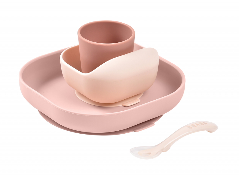 Jídelní sada silikonová 4-dílná Cotton Candy