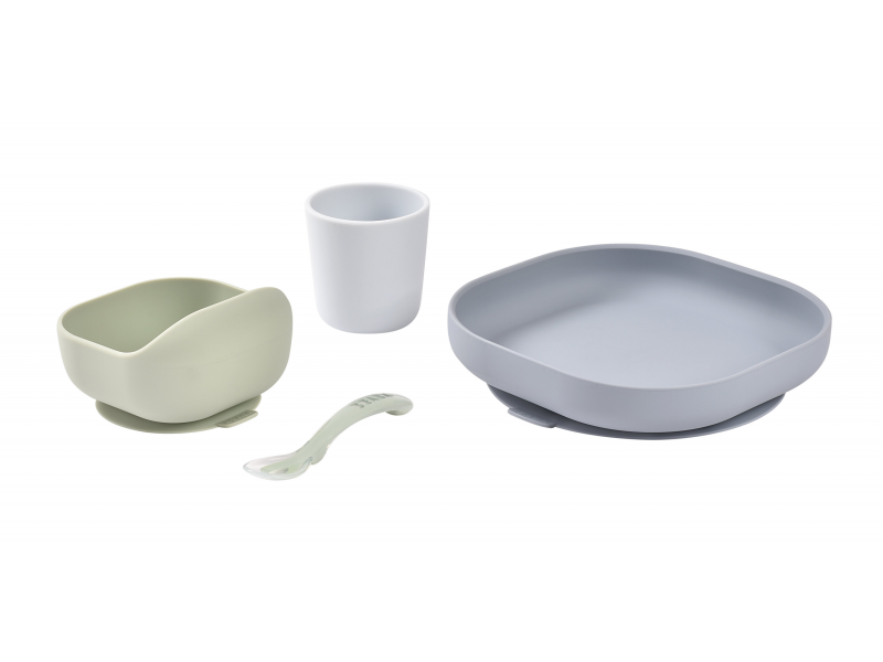 Jídelní sada silikonová 4-dílná Pebble