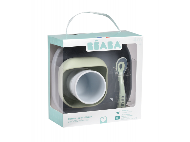 Jídelní sada silikonová 4-dílná Pebble