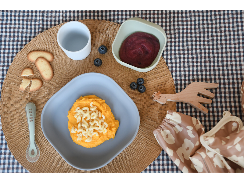 Jídelní sada silikonová 4-dílná Pebble