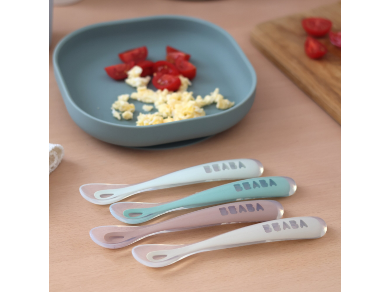 První lžičky silikonové 4 ks Natural