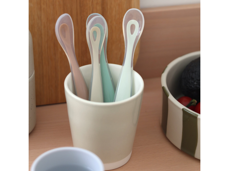 První lžičky silikonové 4 ks Natural