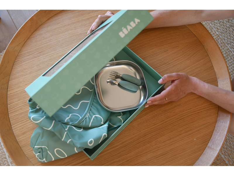 Jídelní sada pro nejmenší Sage Green