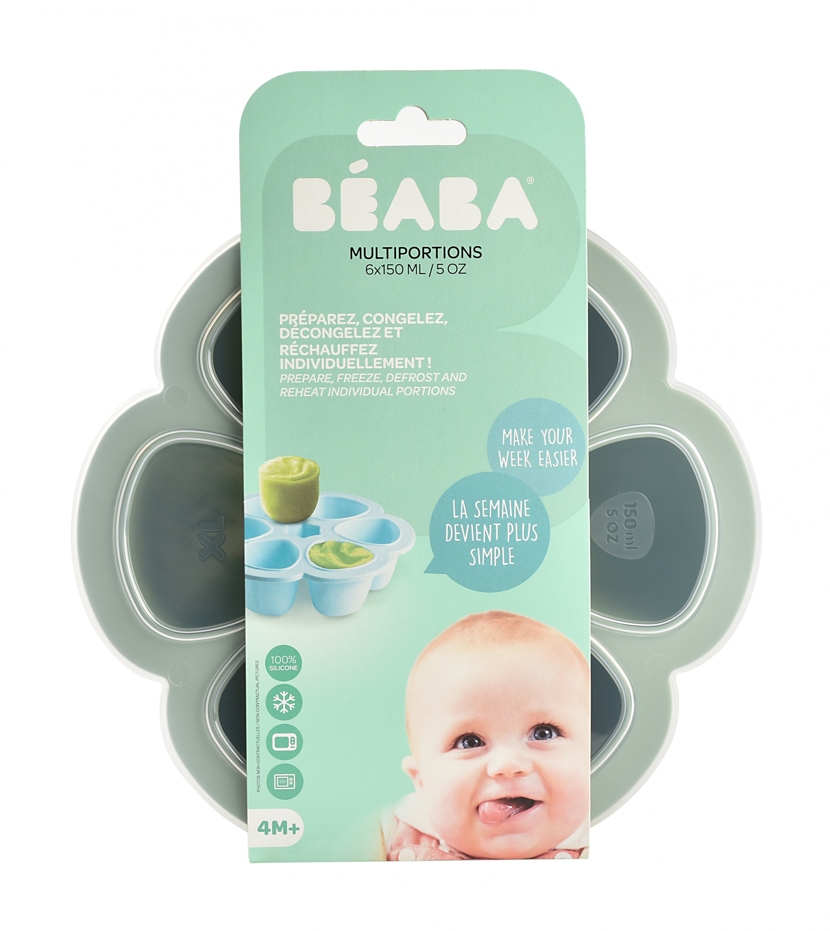 Multi-dávkovač na jídlo 6x 150ml Sage Green