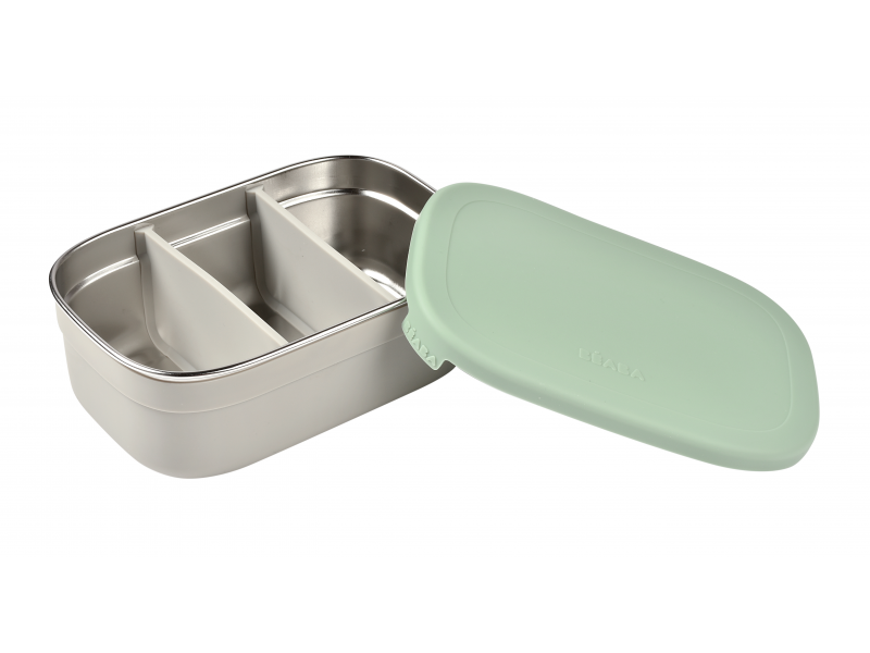 Svačinový box nerez Velvet Grey / Sage Green