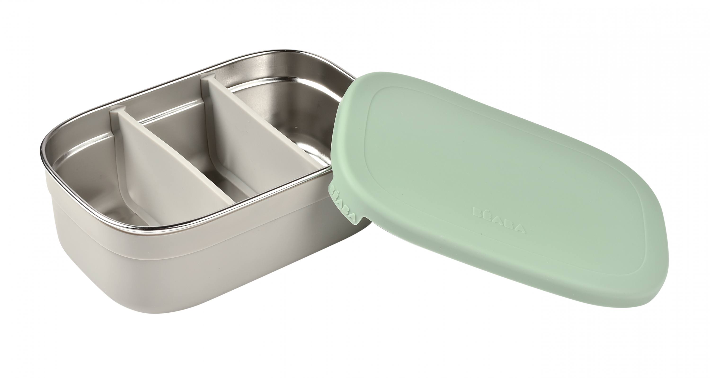 Svačinový box nerez Velvet Grey / Sage Green