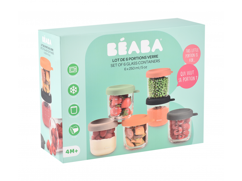 Kelímky na jídlo skleněné 6x 250 ml Sunrise