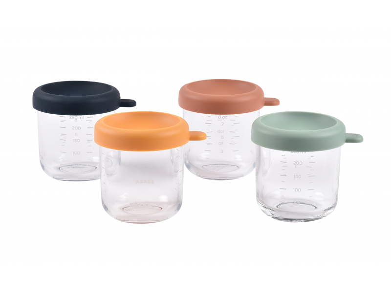 Kelímky na jídlo skleněné 4x 250 ml Sunrise