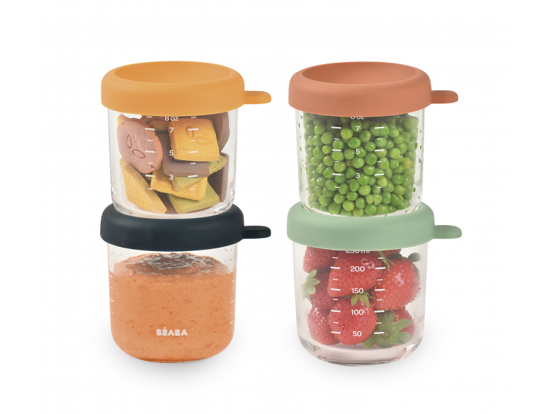 Kelímky na jídlo skleněné 4x 250 ml Sunrise