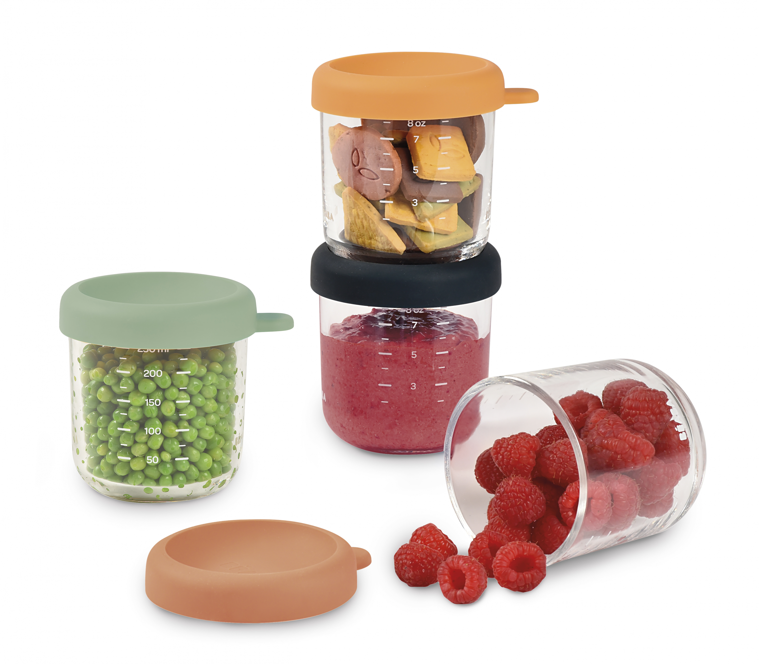 Kelímky na jídlo skleněné 4x 250 ml Sunrise