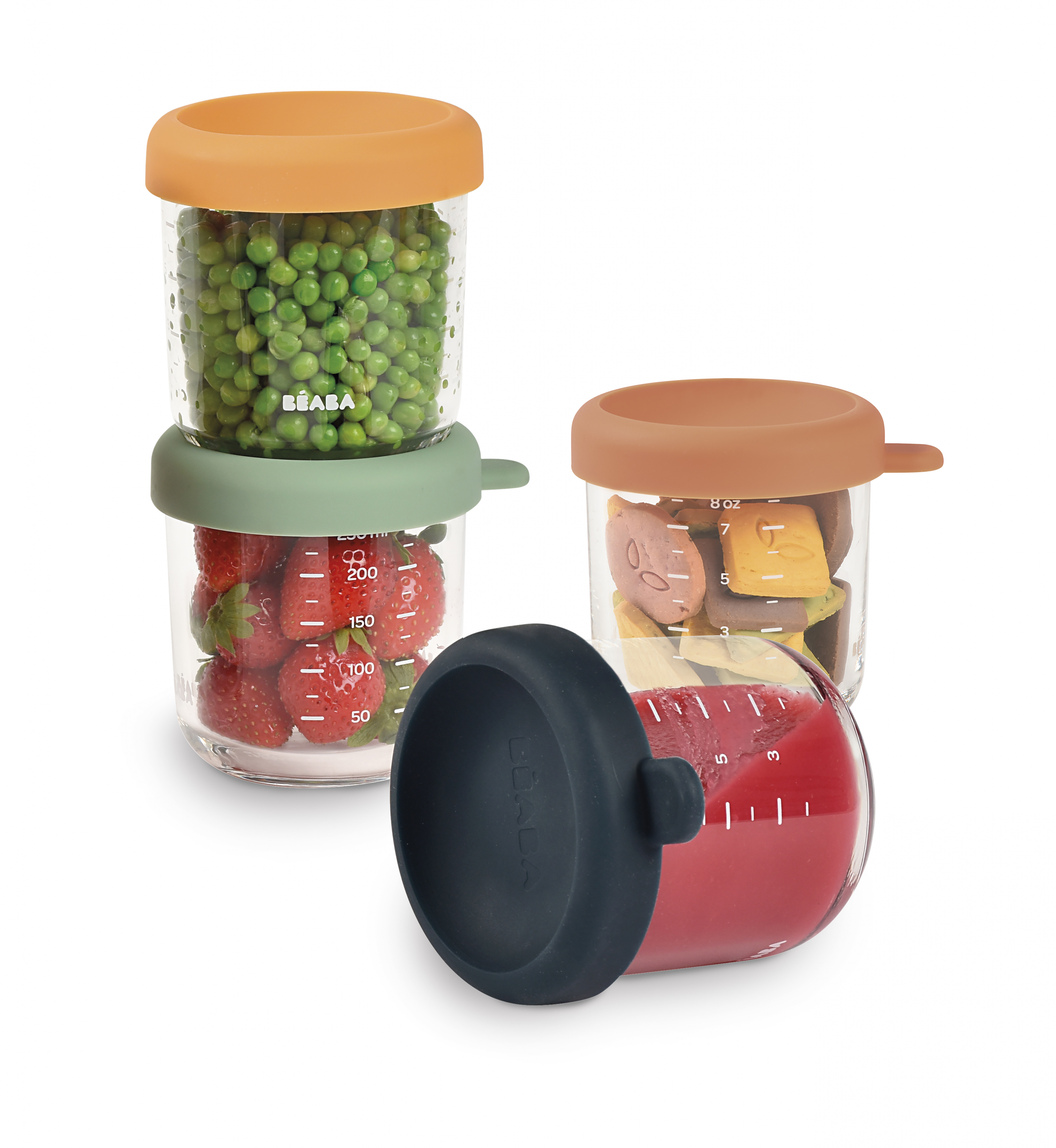 Kelímky na jídlo skleněné 4x 250 ml Sunrise