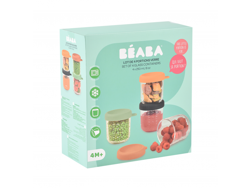 Kelímky na jídlo skleněné 4x 250 ml Sunrise