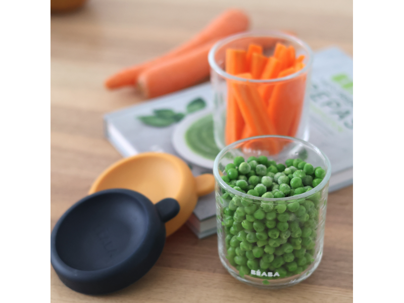 Kelímky na jídlo skleněné 2x 250 ml Blue Orange